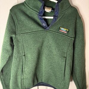 L.L. Bean Forest Green Sweater Fleece
